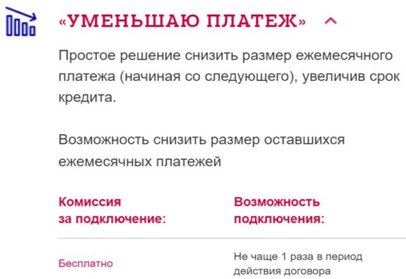 Уменьшаю платеж