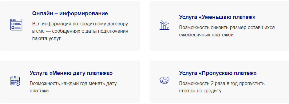 Пакет услуг