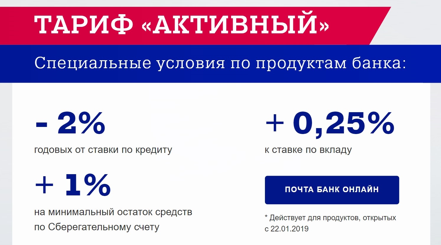 Условия по тарифу